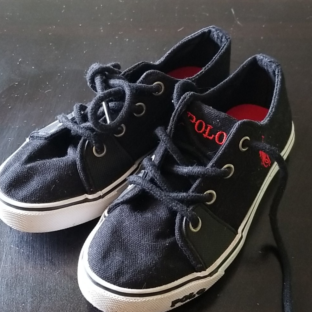 NWOB Kids Polo Tennis Shoes Size 10 Canvas